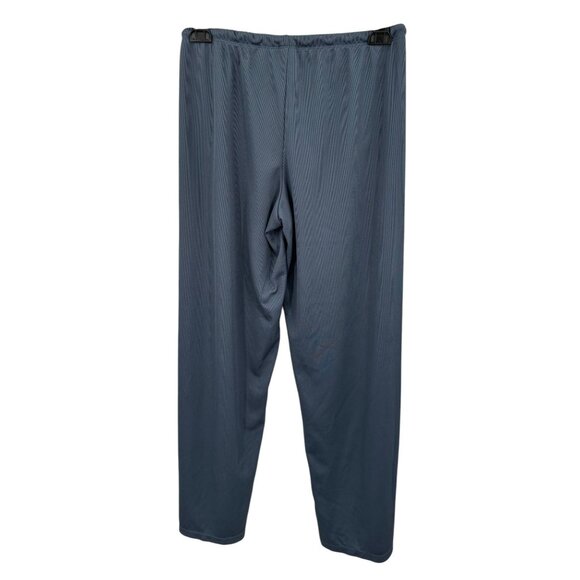 Nike Women's Dri-Fit Pants Large Blue Waffle Knit Drawstring Lounge Active - Picture 4 of 6